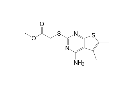 2-[(4-amino-5,6-dimethyl-2-thieno[2,3-d]pyrimidinyl)thio]acetic acid methyl ester