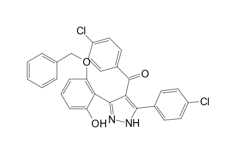 3-(2-Benzyloxy-6-hydroxy-phenyl)-4-(4-chlorobenzoyl)-5-(4-chlorophenyl)pyrazole