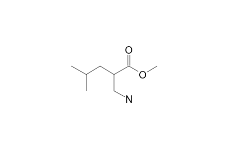 2-(Aminomethyl)-4-methylpentanoic acid, methyl ester