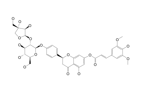 4'-O-[BETA-D-APIOPYRANOSYL-(1->2)-BETA-D-GLUCOPYRANOSYL]-5-HYDROXYL-7-O-SINAPYLFLAVANONE