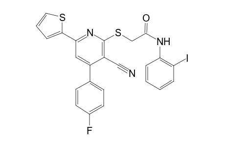 acetamide, 2-[[3-cyano-4-(4-fluorophenyl)-6-(2-thienyl)-2-pyridinyl]thio]-N-(2-iodophenyl)-