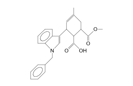 (1RS, 2Sr,3sr)-3-(1'-benzyl-indol-3'-yl)-5-methyl-cyclohex-4-ene-1,2-dicarboxylic acid, 1-methyl ester