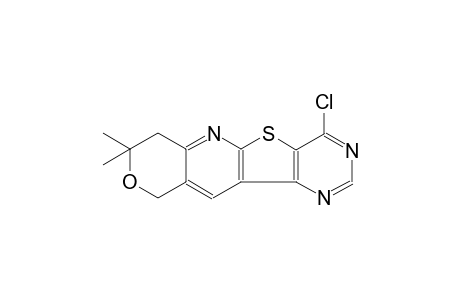 4-chloro-8,8-dimethyl-7,10-dihydro-8H-pyrano[3'',4'':5',6']pyrido[3',2':4,5]thieno[3,2-d]pyrimidine