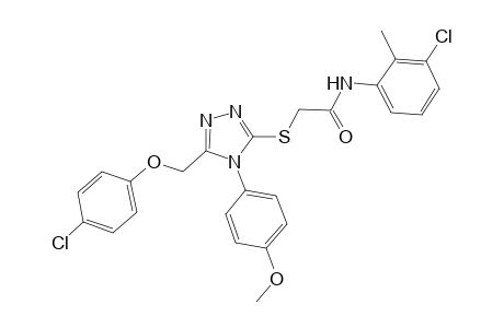 N-(3-chloro-2-methylphenyl)-2-{[5-[(4-chlorophenoxy)methyl]-4-(4-methoxyphenyl)-4H-1,2,4-triazol-3-yl]sulfanyl}acetamide