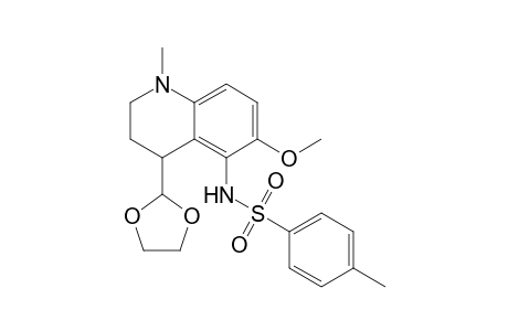 4-(1,3-Dioxolan-2-yl)-1,2,3,4-tetrahydro-1-methyl-6-methoxy-5-tosylaminoquinoline