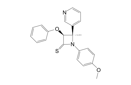 (3RS,4RS)-1-(4-METHOXYPHENYL)-4-METHYL-3-PHENOXY-4-(3-PYRIDINYL)-AZETIDIN-2-THIONE