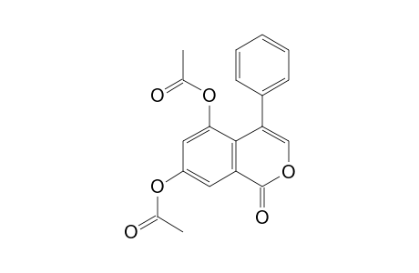 5,7-dihydroxy-4-phenylisocoumarin, diacetate (ester)