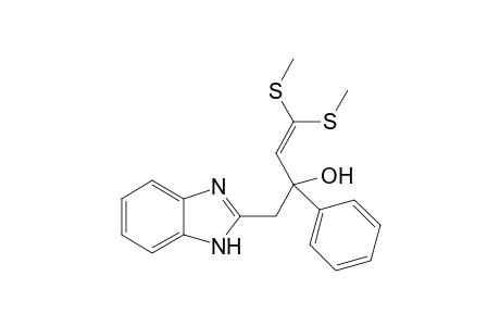 2-[4-Bis(methylthio)-2-hydroxy-2-phenylbut-3-ene-1-yl]benzimidazole