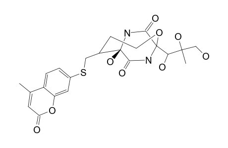 5A-(4-METHYLCOUMARIN-7-YL-SULFANYL)-DIHYDROBICYCLOMYCIN;MAJOR-DIASTEREOMER