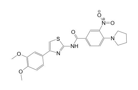 N-[4-(3,4-dimethoxyphenyl)-1,3-thiazol-2-yl]-3-nitro-4-(1-pyrrolidinyl)benzamide