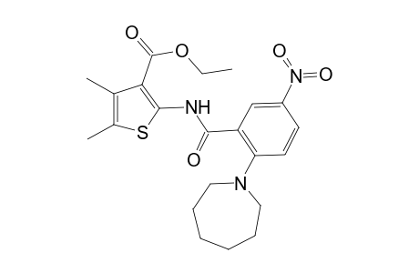 2-[[[2-(1-azepanyl)-5-nitrophenyl]-oxomethyl]amino]-4,5-dimethyl-3-thiophenecarboxylic acid ethyl ester