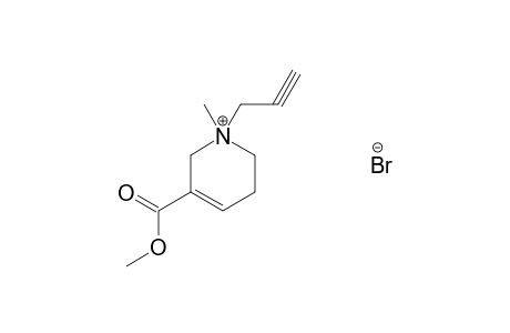 3-CARBOXY-1-METHYL-1-(2-PROPYNYL)-1,2,5,6-TETRAHYDROPYRIDINIUM BROMIDE, METHYL ESTER