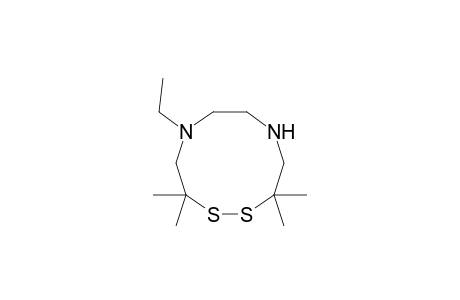 5-Ethyl-3,3,10,10-tetramethyl-1,2-dithia-5,8-diazacyclodecane