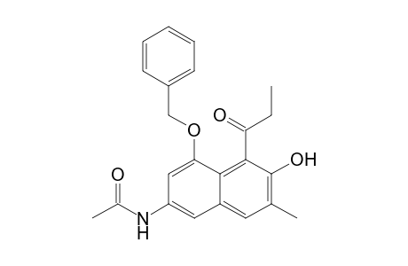 6-ACETYLAMINO-8-BENZYLOXYAMINO-3-METHYL-1-PROPIONYL-2-NAPHTHOL