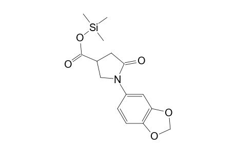 1-(1,3-Benzodioxol-5-yl)-5-oxo-3-pyrrolidinecarboxylic acid, tms derivative