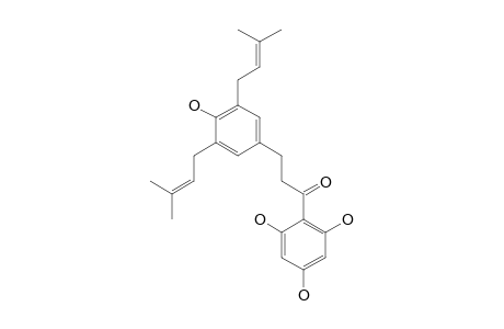 2',4,4',6'-TETRAHYDROXY-3,5-DI-(3-METHYLBUT-2-ENYL)-DIHYDROCHALCONE