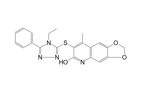 [1,3]dioxolo[4,5-g]quinolin-6-ol, 7-[(4-ethyl-5-phenyl-4H-1,2,4-triazol-3-yl)thio]-8-methyl-