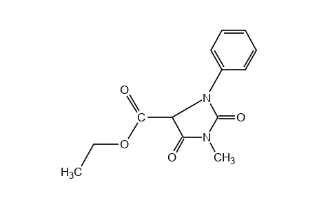 2,5-dioxo-1-methyl-3-phenyl-4-imidazolidinecarboxylic acid, ethyl ester