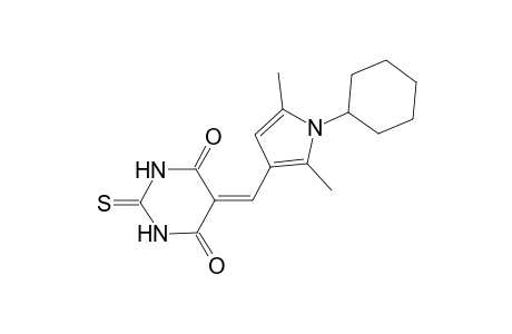 4,6(1H,5H)-pyrimidinedione, 5-[(1-cyclohexyl-2,5-dimethyl-1H-pyrrol-3-yl)methylene]dihydro-2-thioxo-