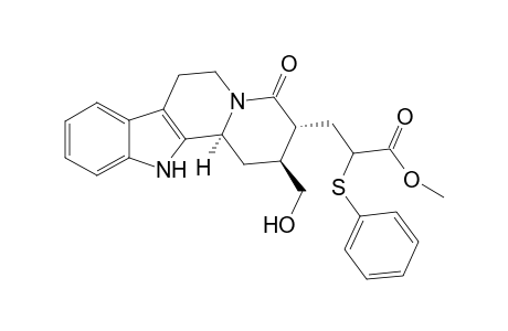 17-Norcorynan-18-carboxylic acid, 16-hydroxy-21-oxo-18-(phenylthio)-, methyl ester, (15.beta.)-(.+-.)-