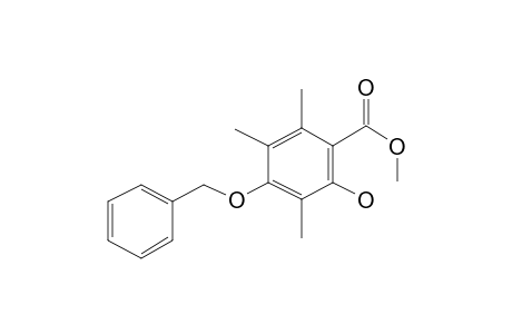 Benzoic acid, 2-hydroxy-3,5,6-trimethyl-4-(phenylmethoxy)-, methyl ester