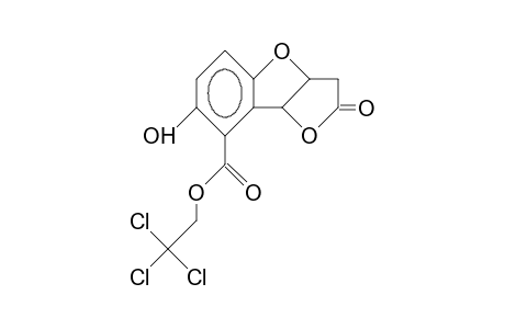 7-Hydroxy-cis-3a,8b-dihydro-furo(3,2-B)benzofuran-2(3H)-one-8-carboxylic acid, 2,2,2-trichloro-ethyl ester