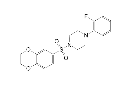 1-(2,3-dihydro-1,4-benzodioxin-6-ylsulfonyl)-4-(2-fluorophenyl)piperazine