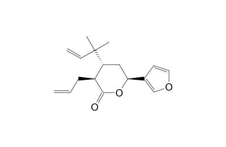 (3S,4R,6S)-3-Allyl-4-(1,1-dimethylallyl)-6-furan-3-yltetrahydropyran-2-one