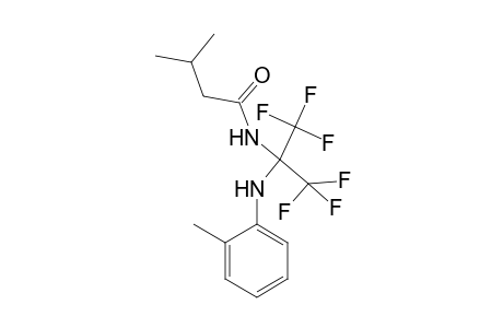 N-[2,2,2-Trifluoro-1-(o-toluidino)-1-(trifluoromethyl)ethyl]isovaleramide