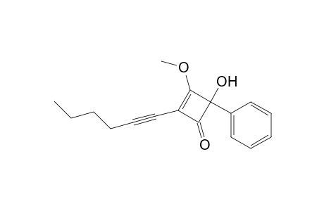 2-(1-Hexynyl)-4-hydroxy-3-methoxy-4-phenyl-2-cyclobuten-1-one