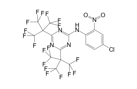 2-(4-Chloro-2-nitroanilino)-4,6-bis[2,2,2-trifluoro-1,1-bis(trifluoromethyl)ethyl]-1,3,5-triazine