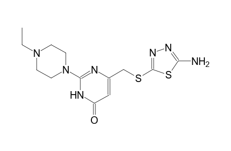 4(3H)-pyrimidinone, 6-[[(5-amino-1,3,4-thiadiazol-2-yl)thio]methyl]-2-(4-ethyl-1-piperazinyl)-