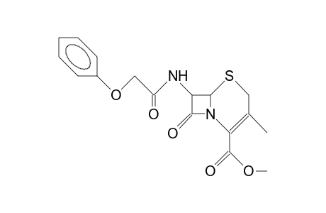 METHYL-(6R,7R)-7-PHENOXY-ACETYL-AMINO-CEPH-3-EM-4-CARBOXYLATE