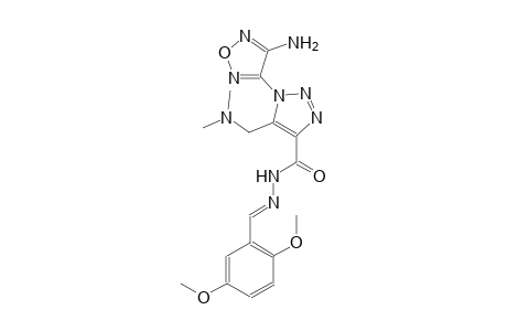 1-(4-amino-1,2,5-oxadiazol-3-yl)-N'-[(E)-(2,5-dimethoxyphenyl)methylidene]-5-[(dimethylamino)methyl]-1H-1,2,3-triazole-4-carbohydrazide