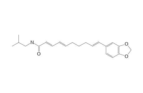 Retrofractamide-D;N-isobutyl-10-(3',4'-methylenedioxyphenyl)-2(3),4(5),9(10)-decatrienamide