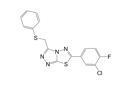 [1,2,4]triazolo[3,4-b][1,3,4]thiadiazole, 6-(3-chloro-4-fluorophenyl)-3-[(phenylthio)methyl]-