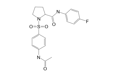 2-Pyrrolidinecarboxamide, 1-[[4-(acetylamino)phenyl]sulfonyl]-N-(4-fluorophenyl)-