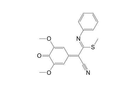 Ethanimidothioic acid, 2-cyano-2-(3,5-dimethoxy-4-oxo-2,5-cyclohexadien-1-ylidene)-N-phenyl-, methyl ester