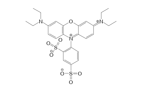 4-[7-(Diethylamino)-3-(diethyliminio)-3H-phenoxazin-10-ium-10-yl]-1,3-benzenedisulfonate