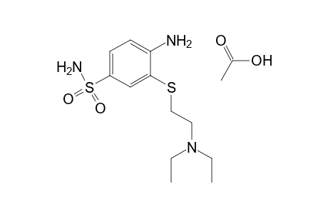 3-{[2-(diethylamino)ethyl]thio}sulfanilamide, acetate