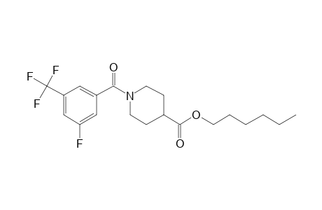 Isonipecotic acid, N-(3-fluoro-5-trifluoromethylbenzoyl)-, hexyl ester