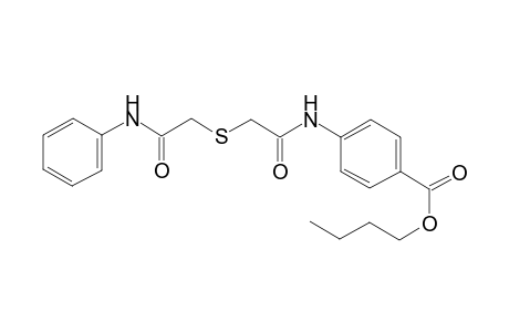 4-[[2-[(2-anilino-2-keto-ethyl)thio]acetyl]amino]benzoic acid butyl ester