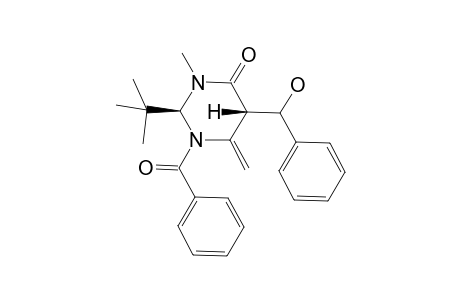 1-Benzoyl-2(S)-tert-butyl-3-methyl-5(S)-[1'(S)-hydroxybenzyl-6-methylenedihydropyrimidin-4-one