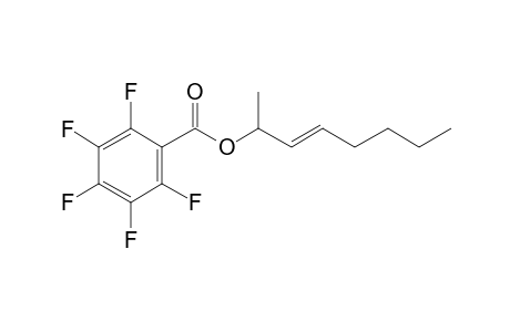 Pentafluorobenzoic acid, oct-3-en-2-yl ester