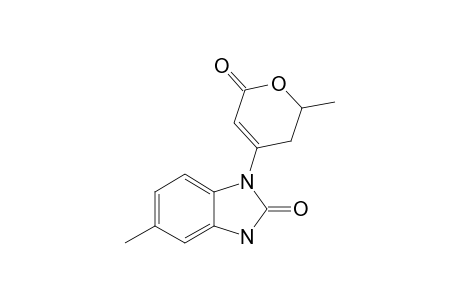 5-METHYL-1-(2-METHYL-6-OXO-3,6-DIHYDRO-2H-4-PYRANYL)-2,3-DIHYDRO-1H-BENZO-[D]-IMIDAZOL-2-ONE