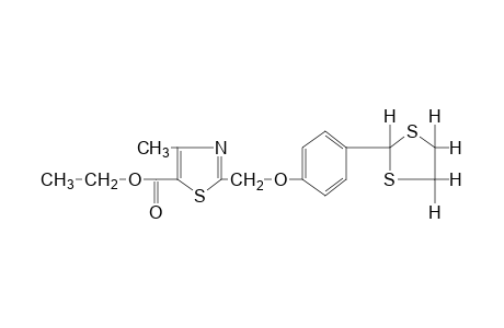 2-{[p-(1,3-dithiolan-2-yl)phenoxy]methyl}-4-methyl-5-thiazolecarboxylic acid, ethyl ester