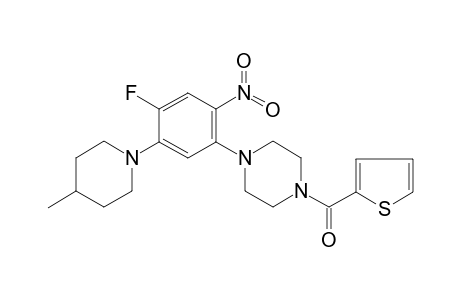 [4-[4-fluoranyl-5-(4-methylpiperidin-1-yl)-2-nitro-phenyl]piperazin-1-yl]-thiophen-2-yl-methanone