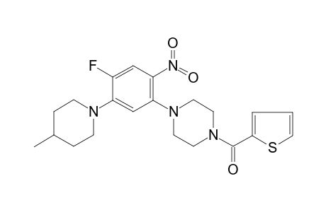 [4-[4-Fluoranyl-5-(4-methylpiperidin-1-yl)-2-nitro-phenyl]piperazin-1-yl]-thiophen-2-yl-methanone