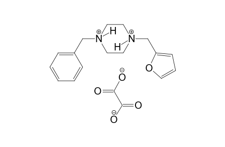 1-Benzyl-4-(2-furylmethyl)piperazinediium oxalate