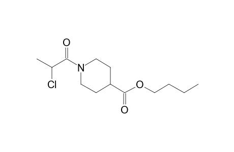 Isonipecotic acid, N-(2-chloropropionyl)-, butyl ester